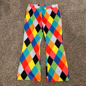 SHEIN Multicolor Argyle Pattern Pants